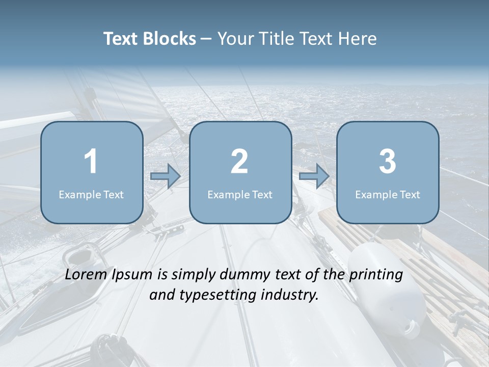 Sailing Toward Sun On A Late Winter Day PowerPoint Template