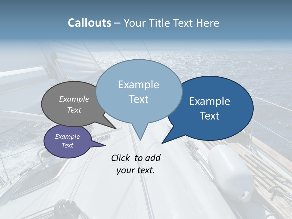 Sailing Toward Sun On A Late Winter Day PowerPoint Template