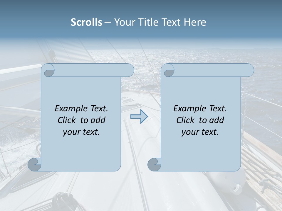 Sailing Toward Sun On A Late Winter Day PowerPoint Template