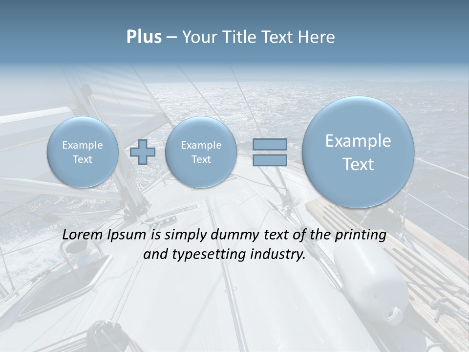 Sailing Toward Sun On A Late Winter Day PowerPoint Template