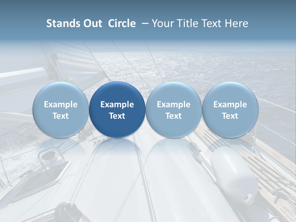 Sailing Toward Sun On A Late Winter Day PowerPoint Template