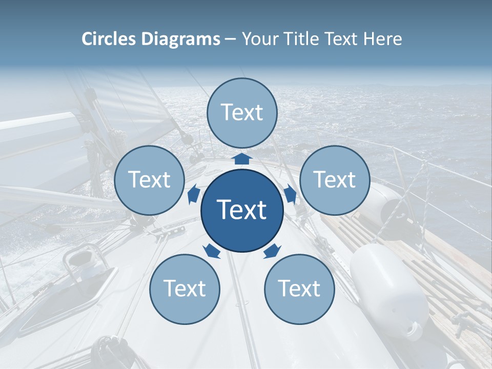 Sailing Toward Sun On A Late Winter Day PowerPoint Template