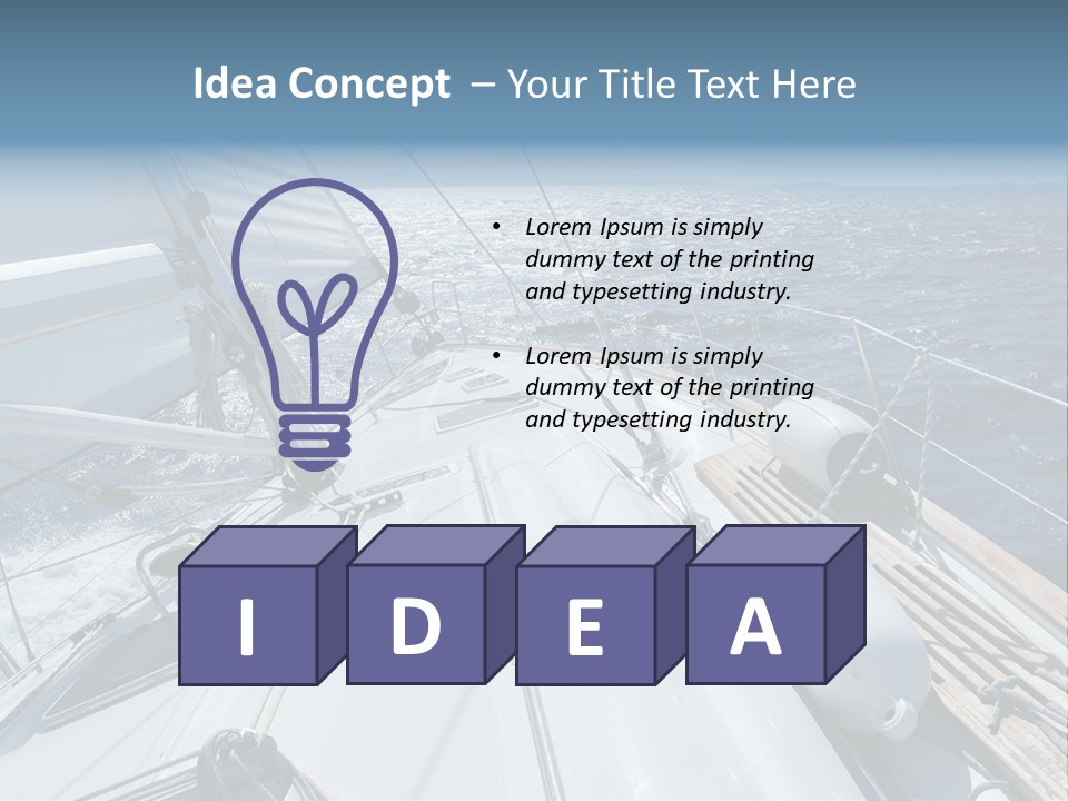 Sailing Toward Sun On A Late Winter Day PowerPoint Template