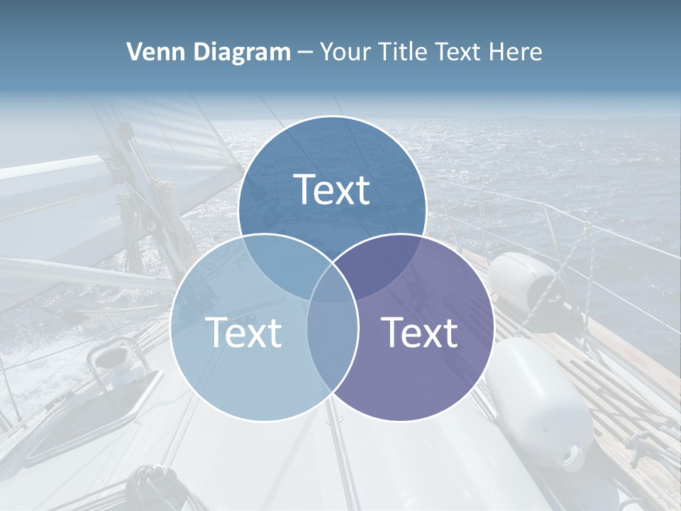 Sailing Toward Sun On A Late Winter Day PowerPoint Template