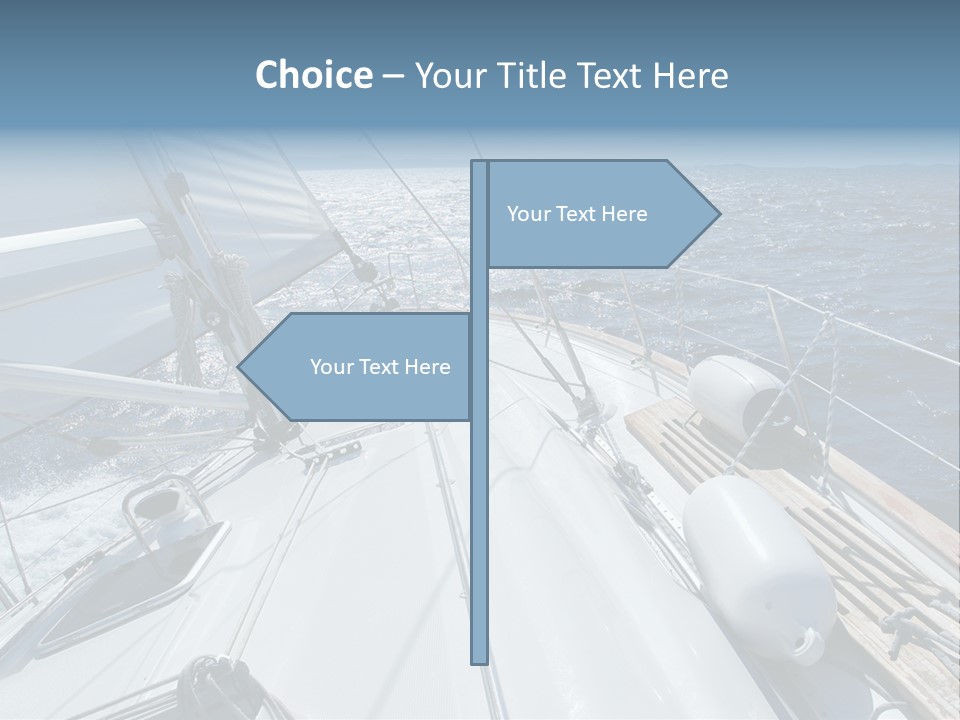 Sailing Toward Sun On A Late Winter Day PowerPoint Template