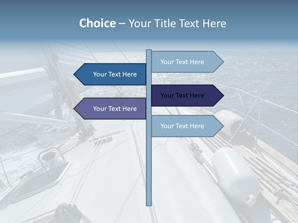 Sailing Toward Sun On A Late Winter Day PowerPoint Template
