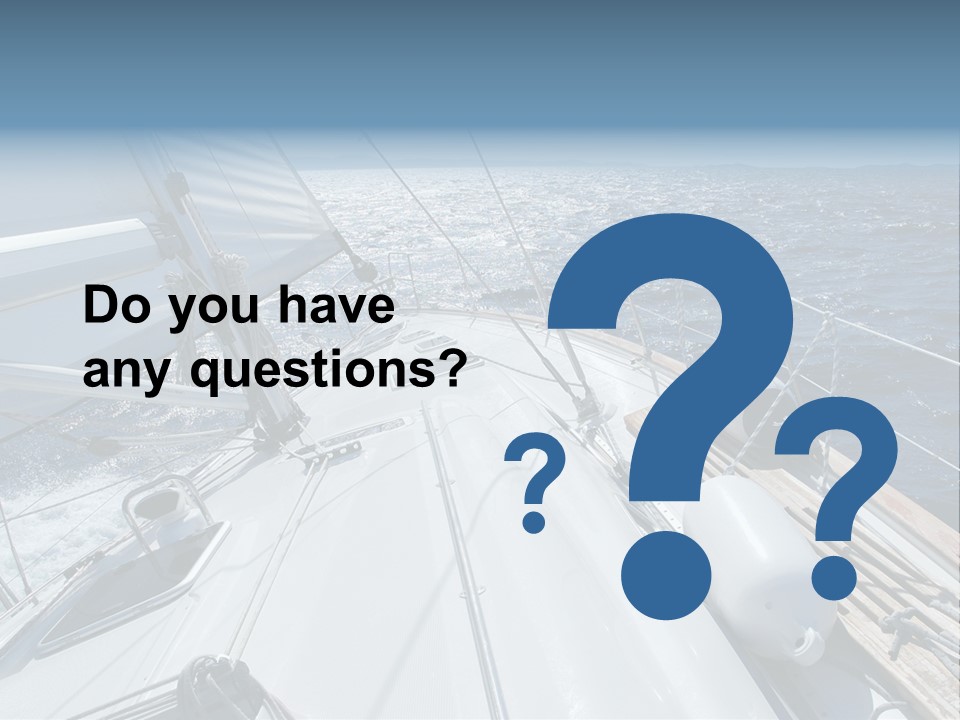 Sailing Toward Sun On A Late Winter Day PowerPoint Template