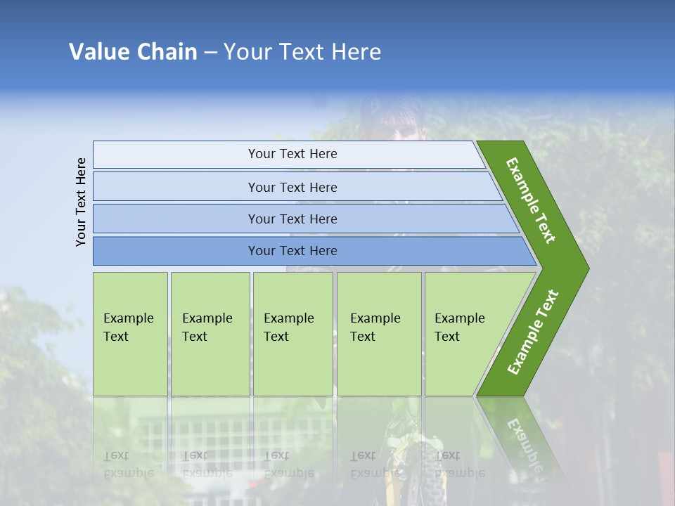 A Caucasian Businessman Riding A Bicycle To Work, Can Be Used For Gas Savings Concept PowerPoint Template