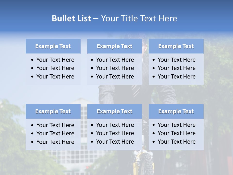 A Caucasian Businessman Riding A Bicycle To Work, Can Be Used For Gas Savings Concept PowerPoint Template