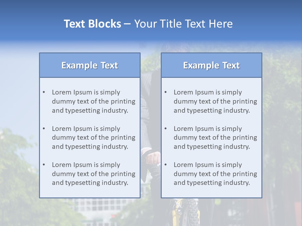 A Caucasian Businessman Riding A Bicycle To Work, Can Be Used For Gas Savings Concept PowerPoint Template