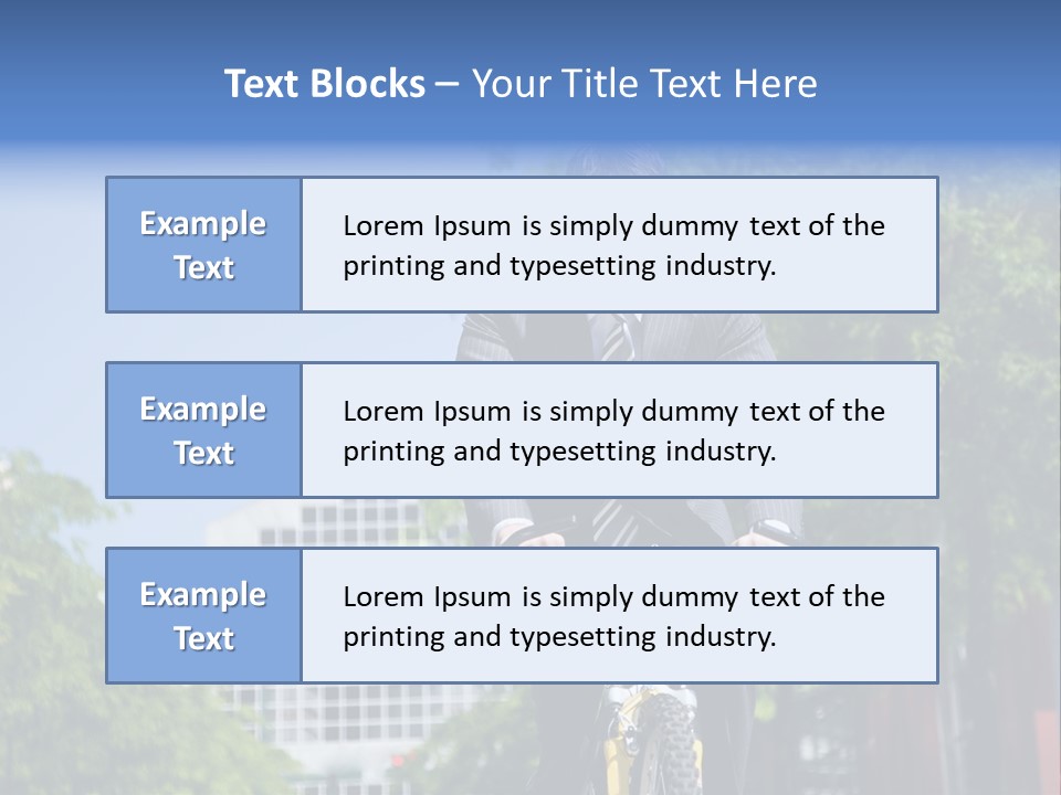 A Caucasian Businessman Riding A Bicycle To Work, Can Be Used For Gas Savings Concept PowerPoint Template