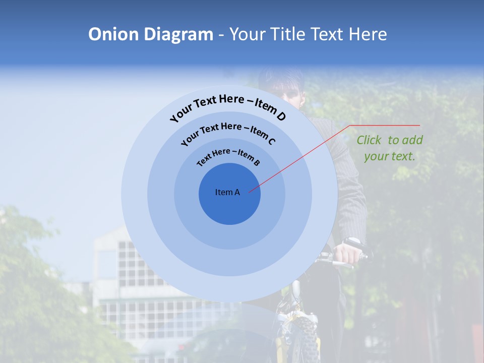 A Caucasian Businessman Riding A Bicycle To Work, Can Be Used For Gas Savings Concept PowerPoint Template