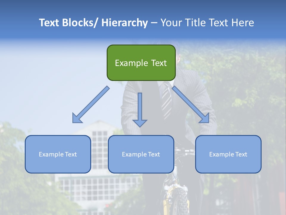 A Caucasian Businessman Riding A Bicycle To Work, Can Be Used For Gas Savings Concept PowerPoint Template
