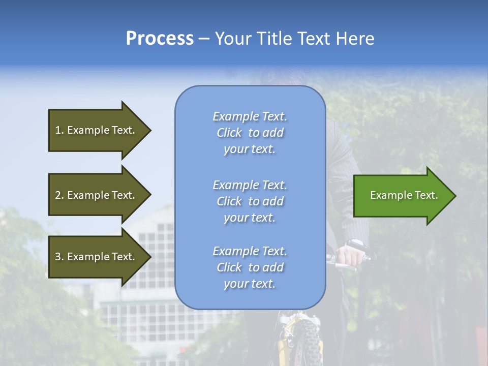 A Caucasian Businessman Riding A Bicycle To Work, Can Be Used For Gas Savings Concept PowerPoint Template