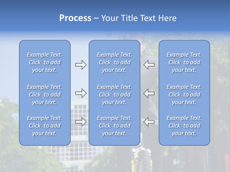 A Caucasian Businessman Riding A Bicycle To Work, Can Be Used For Gas Savings Concept PowerPoint Template