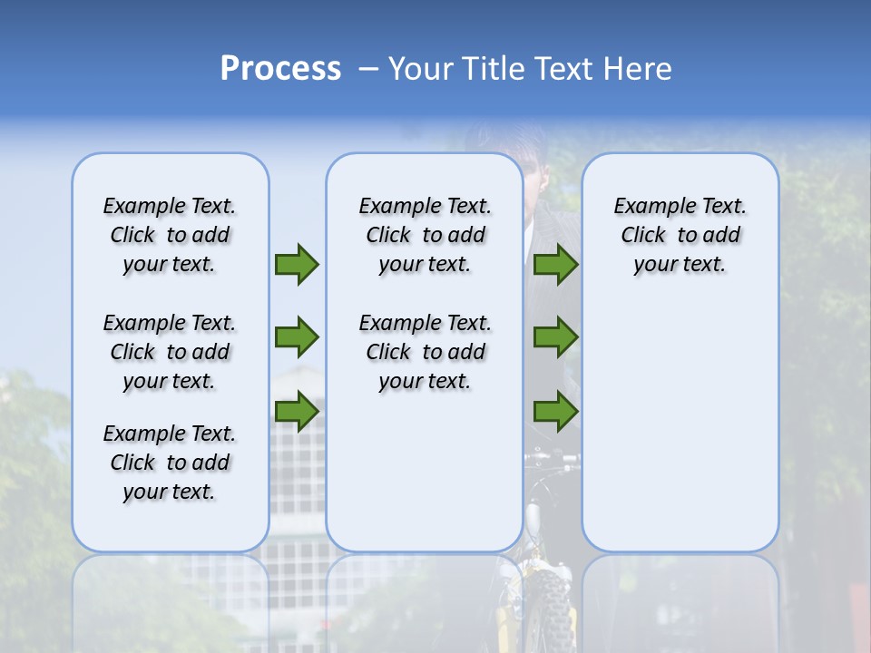 A Caucasian Businessman Riding A Bicycle To Work, Can Be Used For Gas Savings Concept PowerPoint Template
