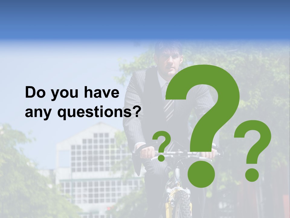 A Caucasian Businessman Riding A Bicycle To Work, Can Be Used For Gas Savings Concept PowerPoint Template