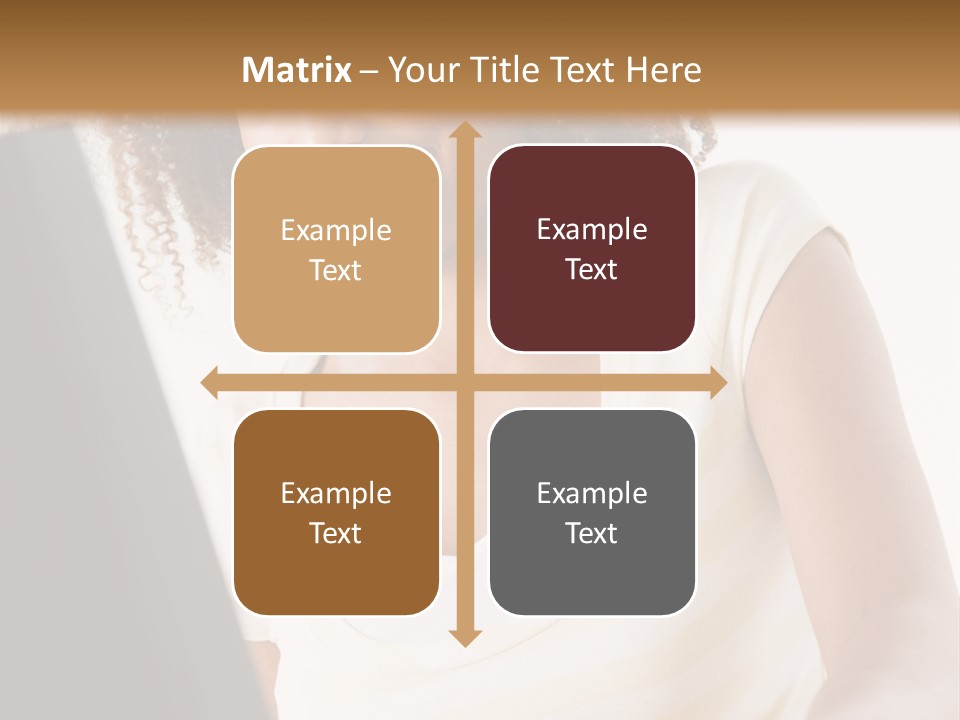 Teenage Girl Sitting On A Computer PowerPoint Template