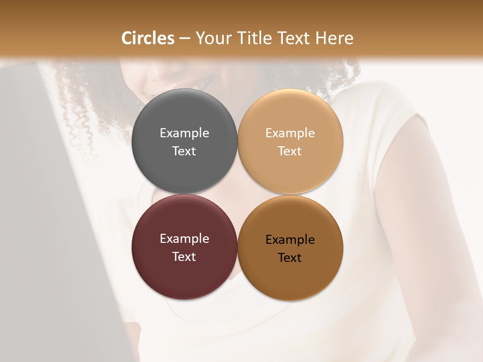 Teenage Girl Sitting On A Computer PowerPoint Template