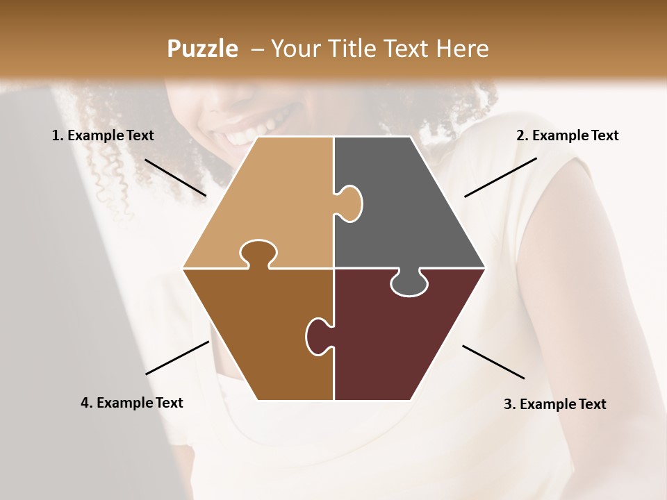 Teenage Girl Sitting On A Computer PowerPoint Template