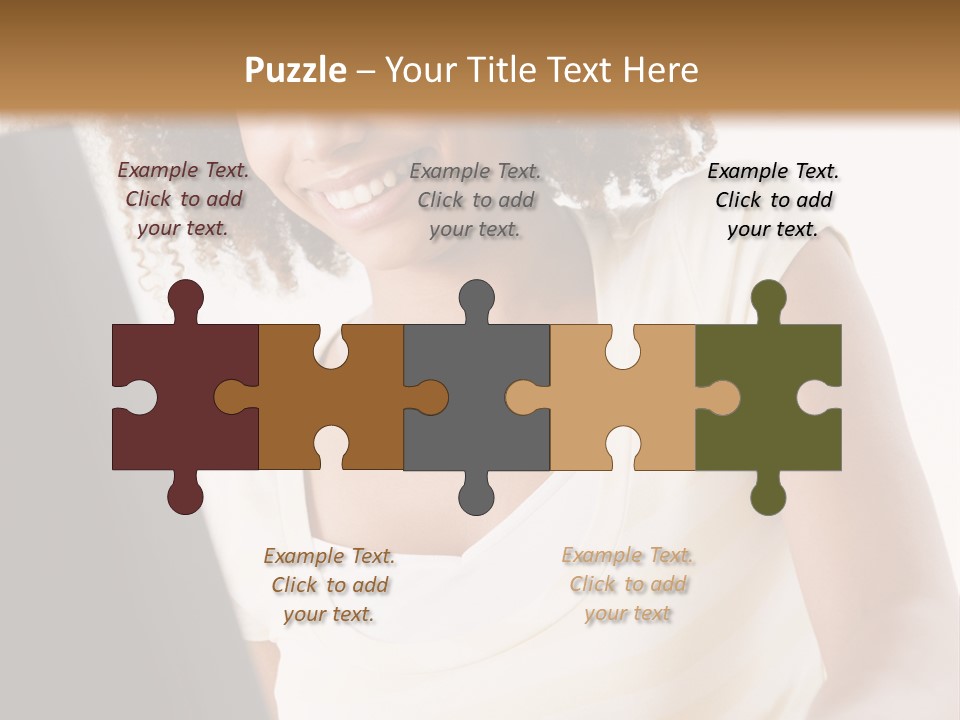 Teenage Girl Sitting On A Computer PowerPoint Template