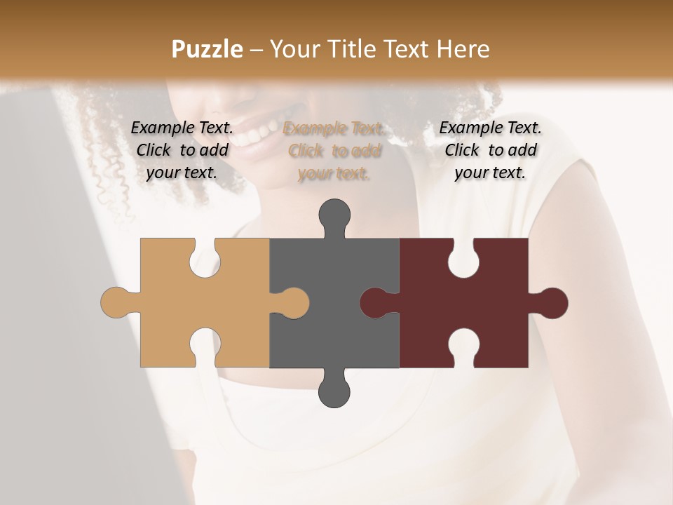 Teenage Girl Sitting On A Computer PowerPoint Template