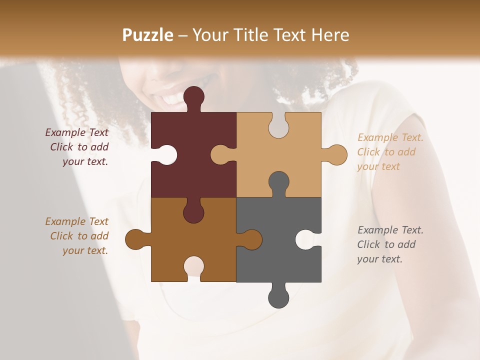 Teenage Girl Sitting On A Computer PowerPoint Template