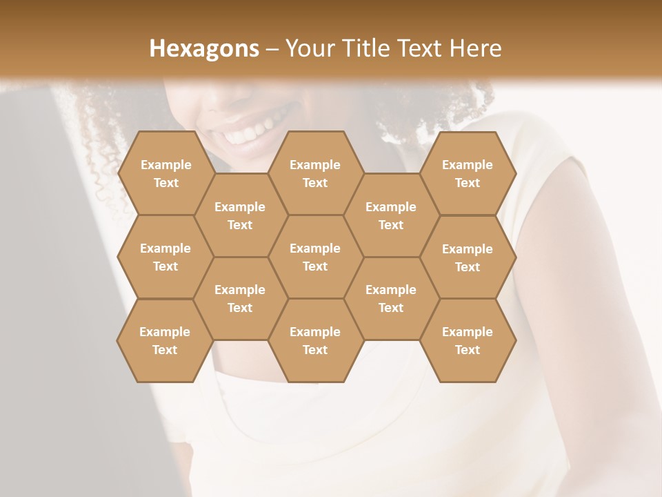 Teenage Girl Sitting On A Computer PowerPoint Template