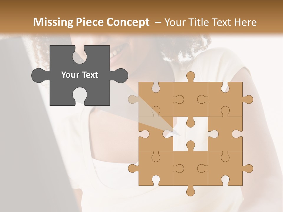 Teenage Girl Sitting On A Computer PowerPoint Template