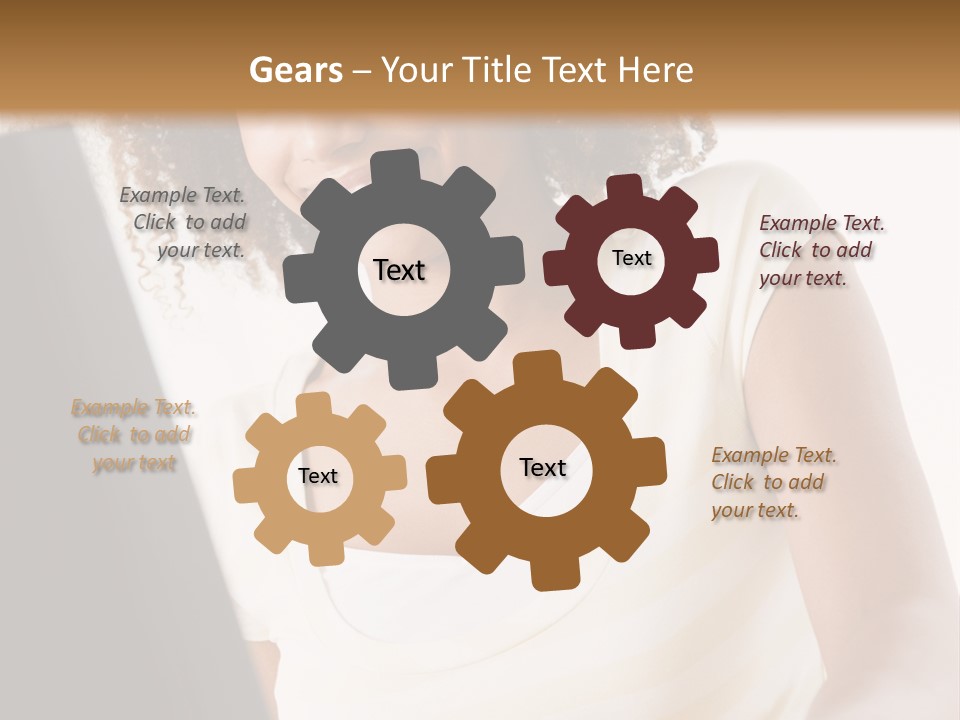 Teenage Girl Sitting On A Computer PowerPoint Template