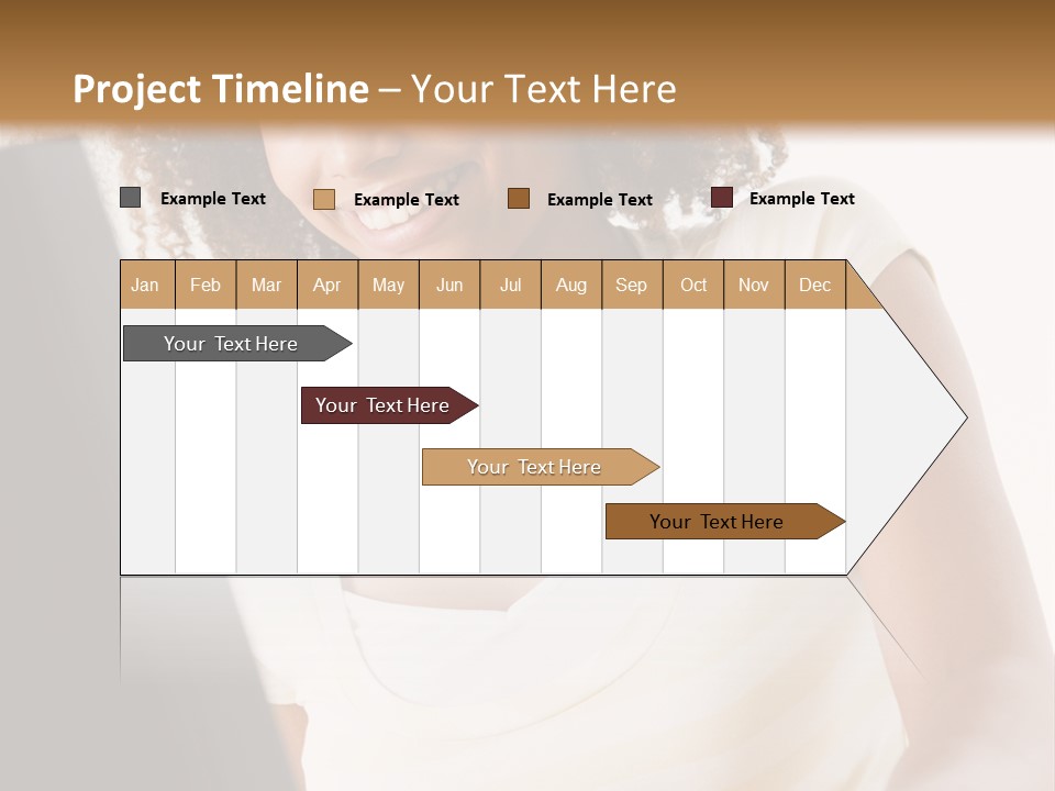 Teenage Girl Sitting On A Computer PowerPoint Template