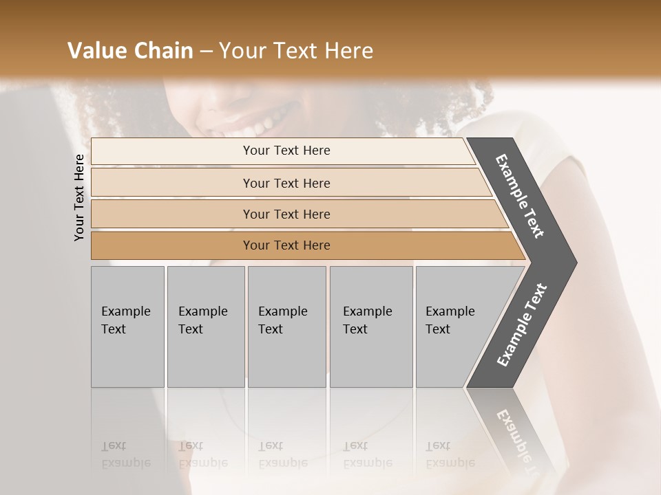 Teenage Girl Sitting On A Computer PowerPoint Template