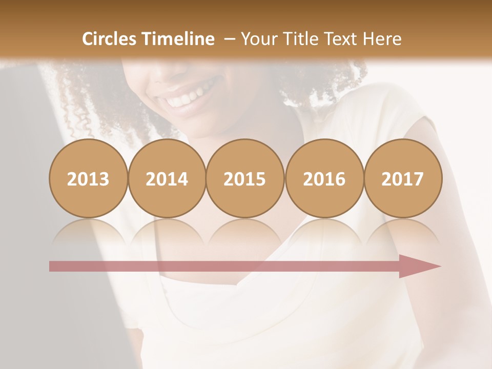 Teenage Girl Sitting On A Computer PowerPoint Template