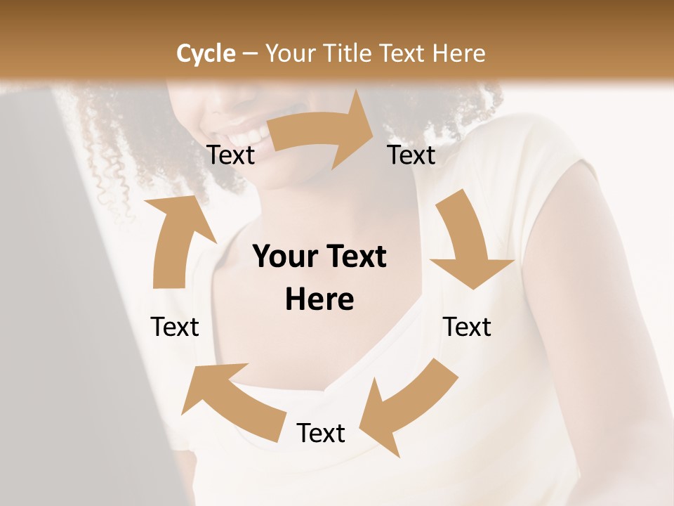 Teenage Girl Sitting On A Computer PowerPoint Template