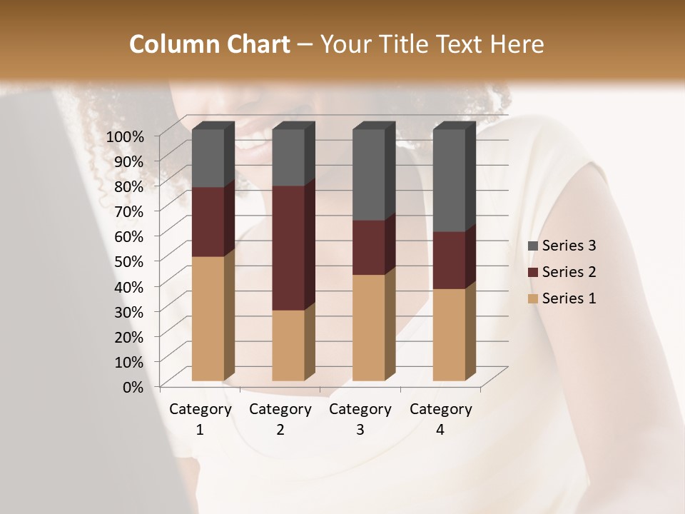 Teenage Girl Sitting On A Computer PowerPoint Template