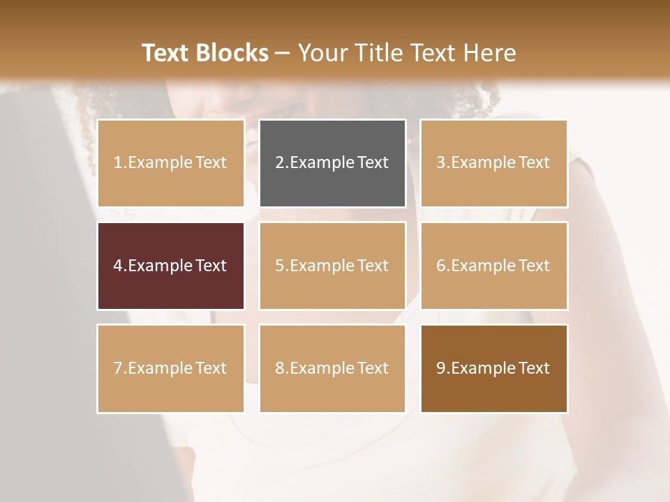 Teenage Girl Sitting On A Computer PowerPoint Template