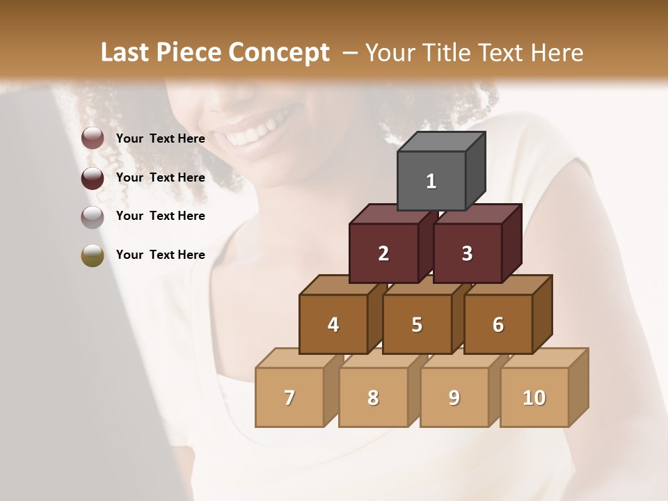 Teenage Girl Sitting On A Computer PowerPoint Template