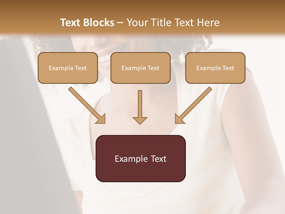 Teenage Girl Sitting On A Computer PowerPoint Template