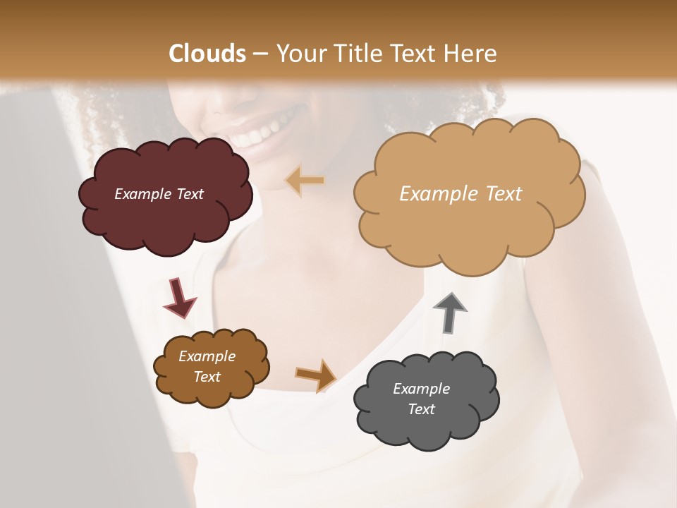 Teenage Girl Sitting On A Computer PowerPoint Template