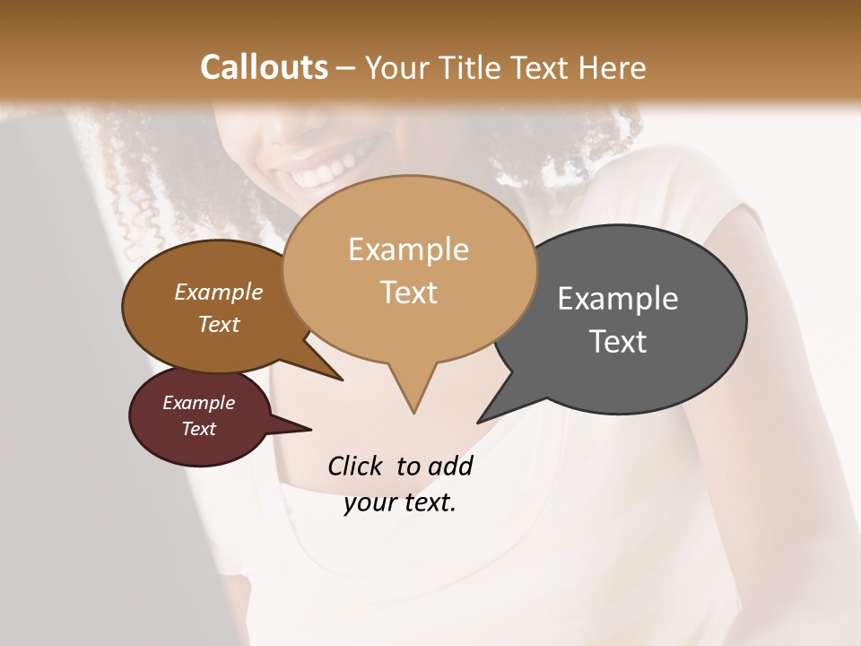 Teenage Girl Sitting On A Computer PowerPoint Template