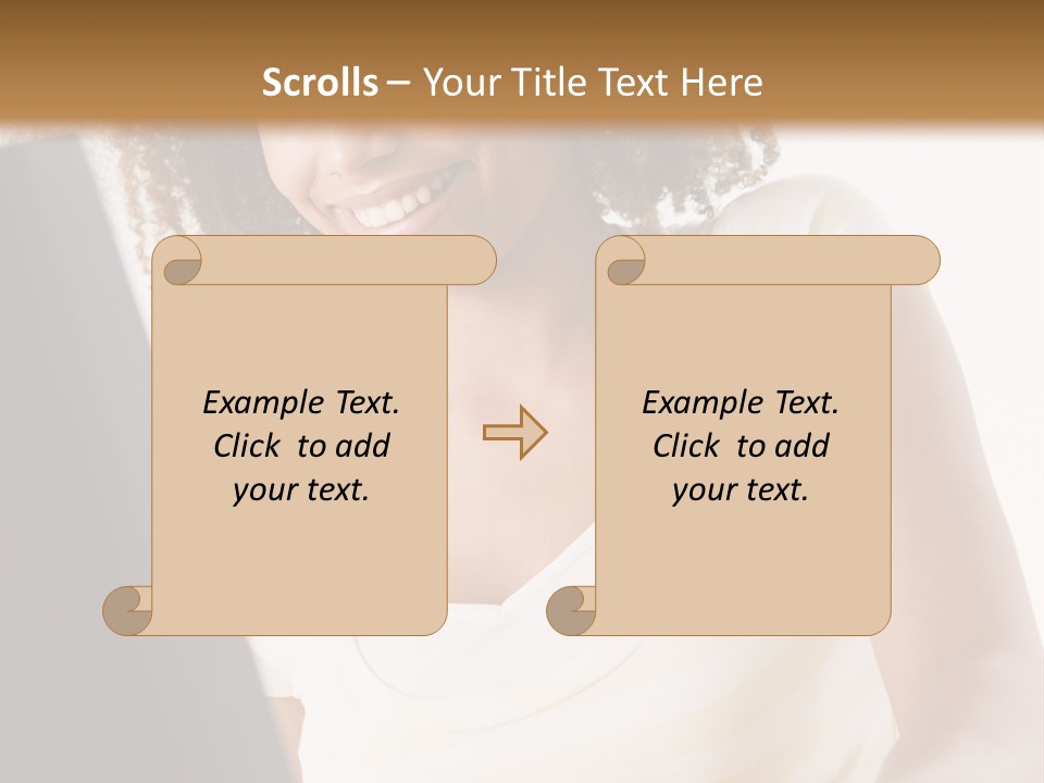 Teenage Girl Sitting On A Computer PowerPoint Template