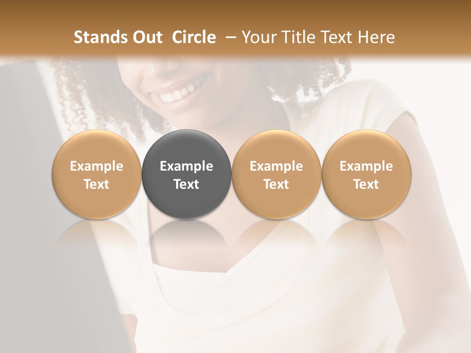 Teenage Girl Sitting On A Computer PowerPoint Template