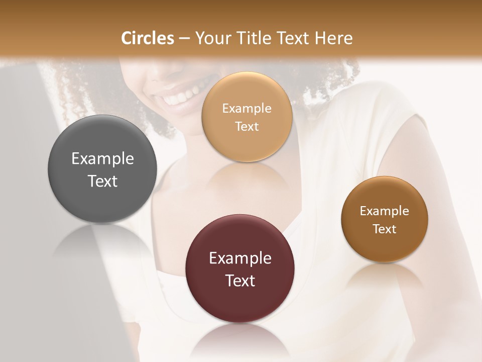 Teenage Girl Sitting On A Computer PowerPoint Template