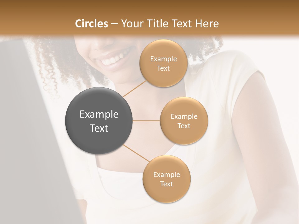 Teenage Girl Sitting On A Computer PowerPoint Template