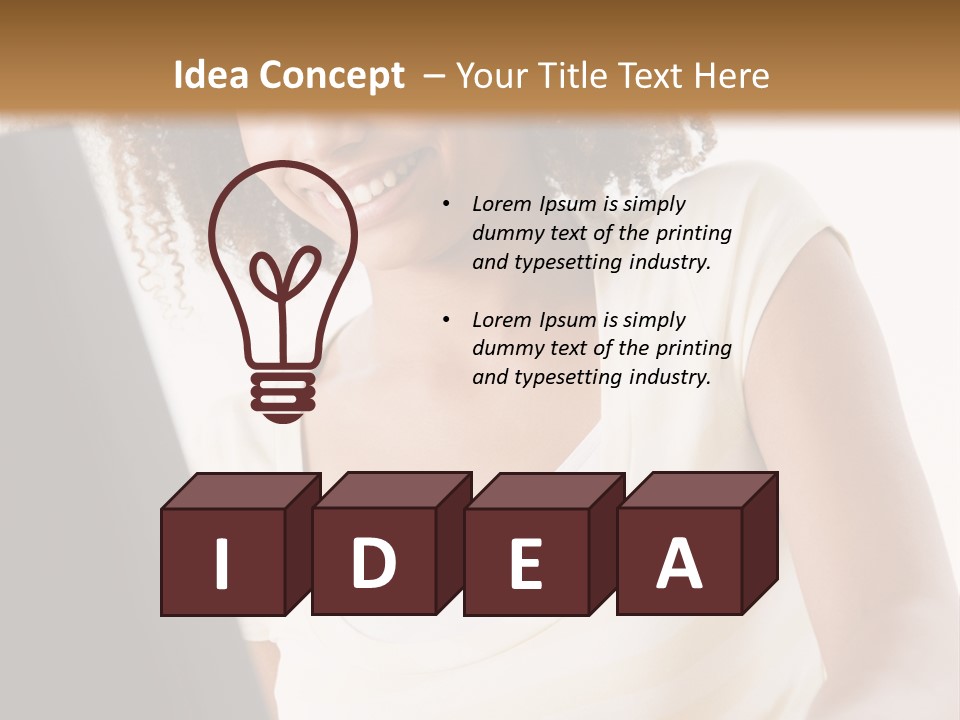 Teenage Girl Sitting On A Computer PowerPoint Template