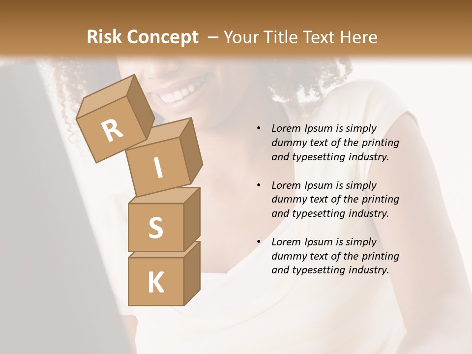 Teenage Girl Sitting On A Computer PowerPoint Template