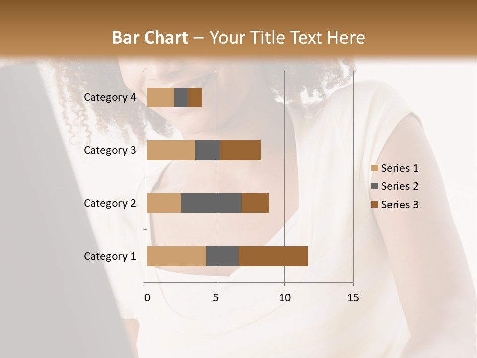 Teenage Girl Sitting On A Computer PowerPoint Template