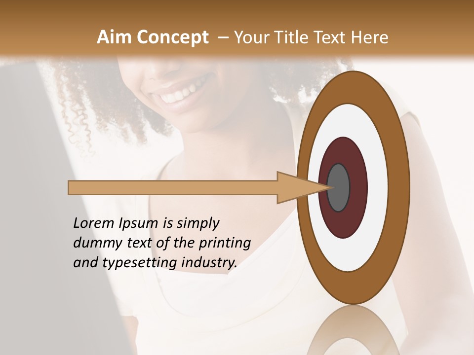 Teenage Girl Sitting On A Computer PowerPoint Template