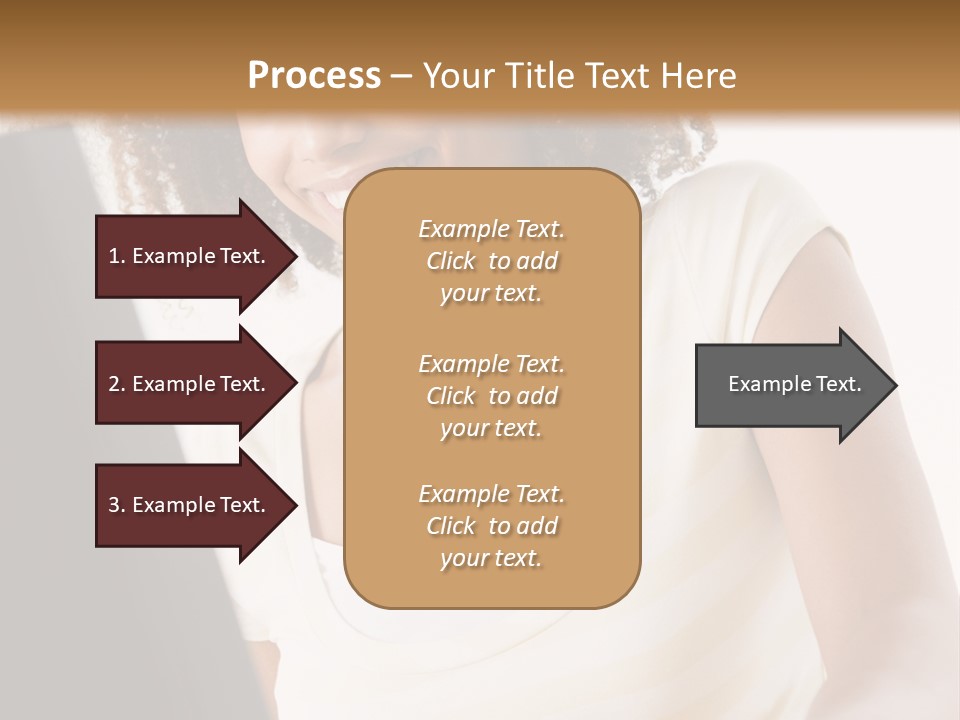 Teenage Girl Sitting On A Computer PowerPoint Template
