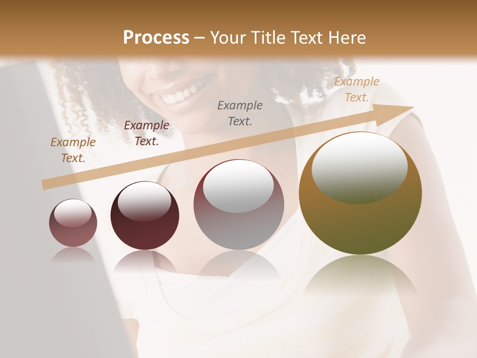 Teenage Girl Sitting On A Computer PowerPoint Template